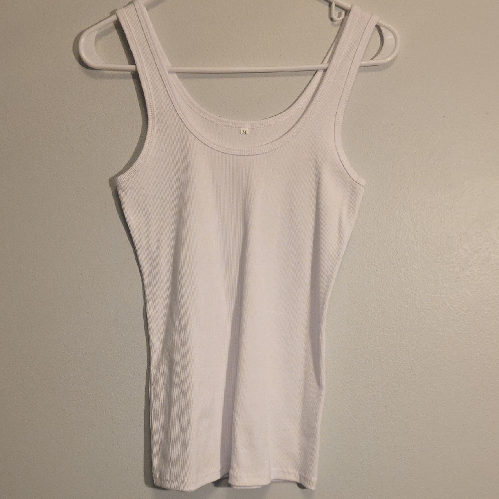 NWOT White Fitted Sleeveless Tank